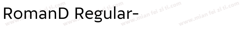 RomanD Regular字体转换